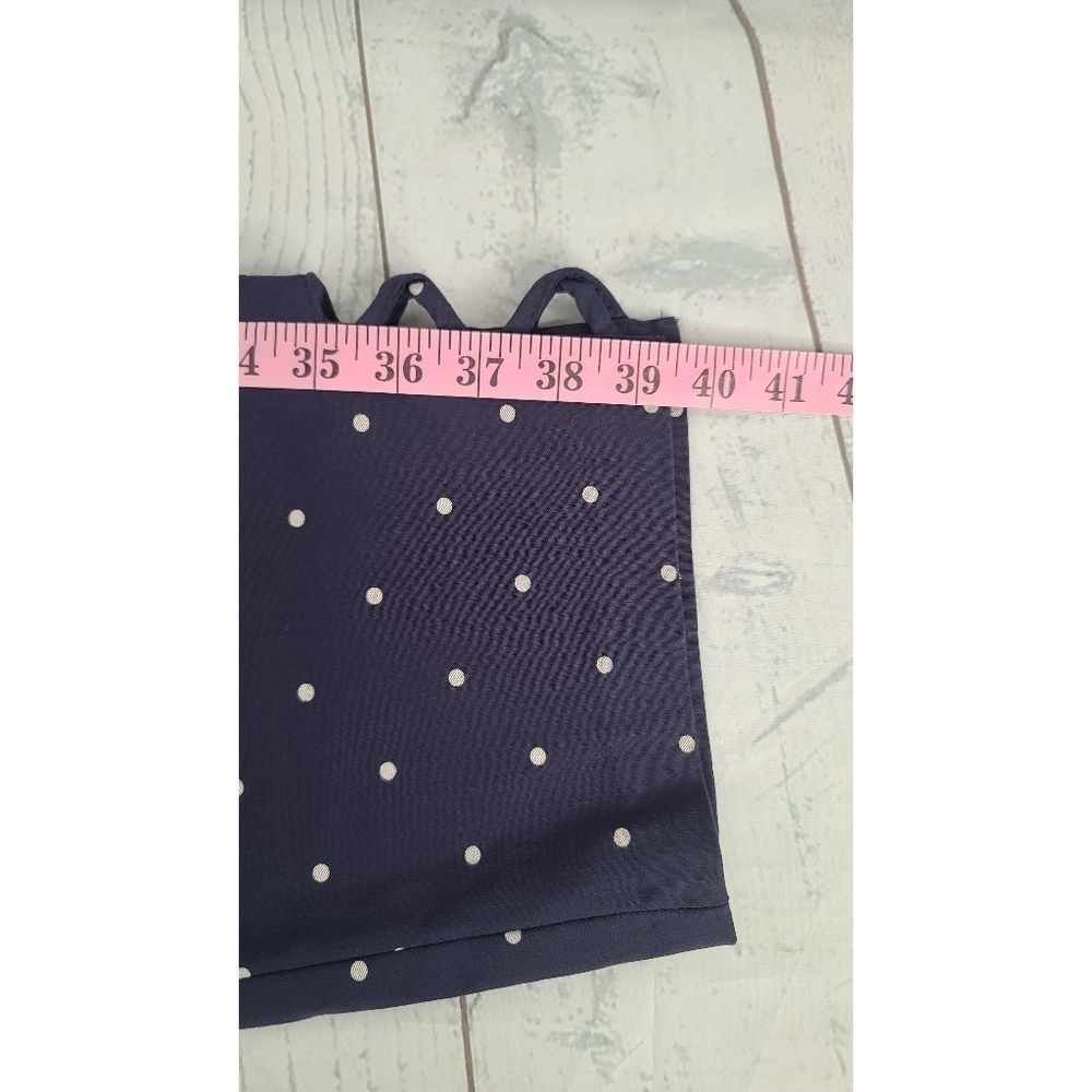 Joe B 3X Pull On Capri Pants Blue Cream Polka Dot Criss Cross Open Ankle Stretch - Picture 6 of 9